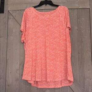 Tek Gear Heathered Coral Short Sleeve Women's Tee